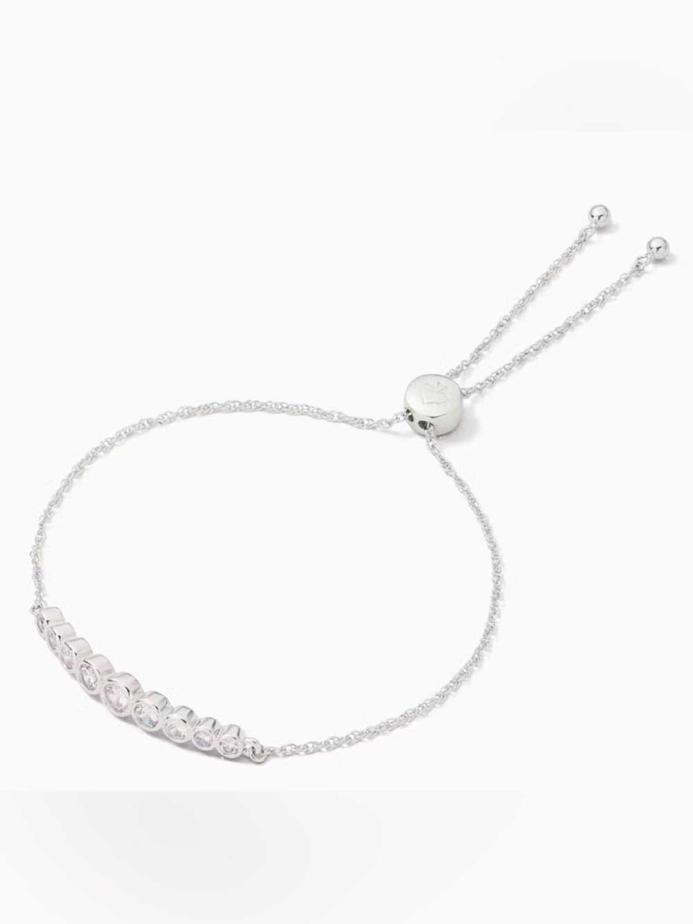 NWT Kate Spade Full Circle Silver Slider Bracelet ORG RETAIL $59